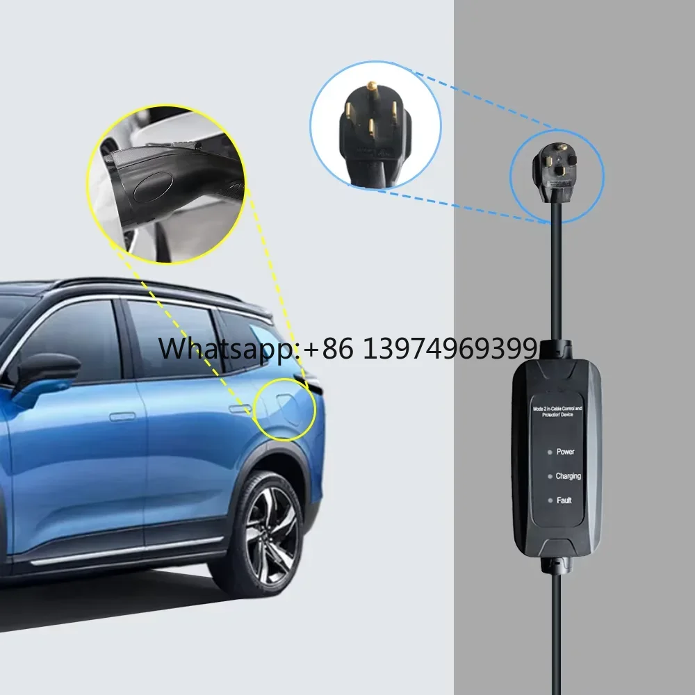 Portable Ev Charger - 9kw 16A SAE J1772 Tip 1
