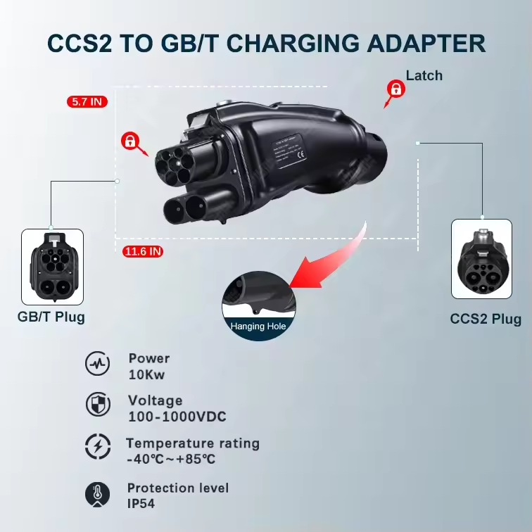 DC CCS2 - GB/T Adaptör Kombosu - Gb/T To Ccs2 200A Fast Charging Adapter incelemesi ve fiyatı